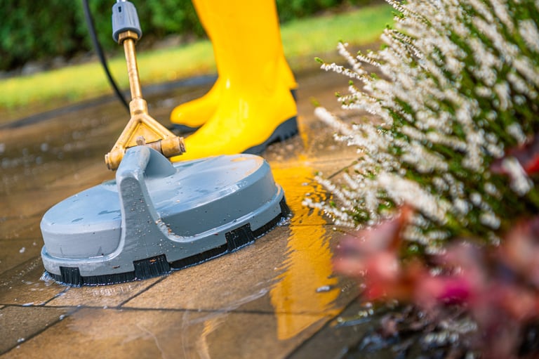 Patio and deck pressure washing
