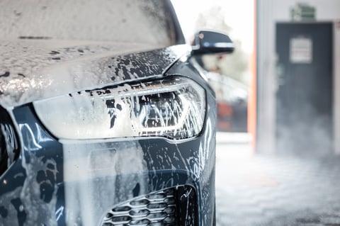 Dirty car before wash