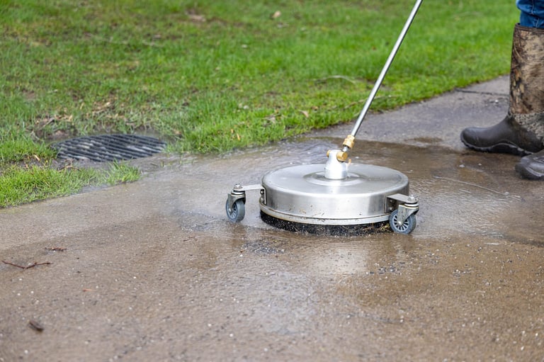 Curb and sidewalk cleaning